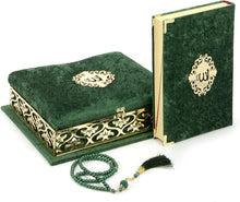 Load image into Gallery viewer, Holy Quran in Keepsake Velvet Gift Case - Green -430