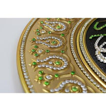 Load image into Gallery viewer, Islamic Decor Decorative Plate Gold/Black/Light Green Tawhid 42cm 257G