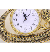 Load image into Gallery viewer, Islamic Table Decor Clock - Waw Tulip with 99 Names of Allah Gold