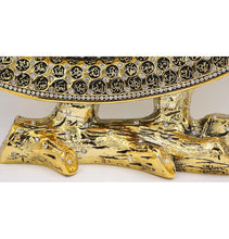 Load image into Gallery viewer, Islamic Table Decor Clock - Waw Tulip with 99 Names of Allah Gold