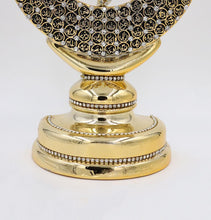 Load image into Gallery viewer, Islamic Table Decor Allah & Muhammad & 99 Names Crescent Set Gold
