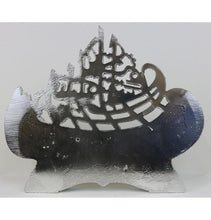 Load image into Gallery viewer, Islamic Table Decor Bismillah & Ayatul Kursi Boat Silver (small)