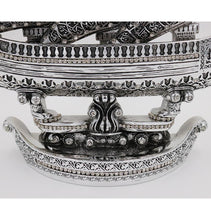 Load image into Gallery viewer, Islamic Table Decor 99 Names of Allah Sailboat Silver