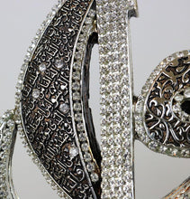 Load image into Gallery viewer, Islamic Table Decor Waw Sailboat 99 Names of Allah Silver