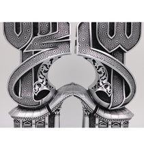 Load image into Gallery viewer, Islamic Table Decor Musenna Allah & Muhammad Set Silver