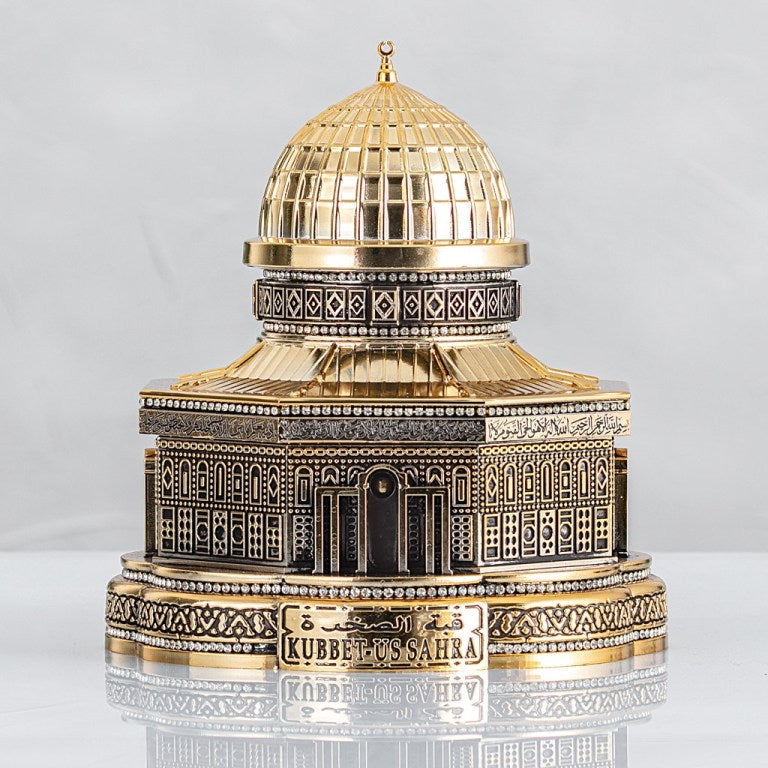 Gold Color 3D Kubbet’üs-Sahra Quran Gift Box