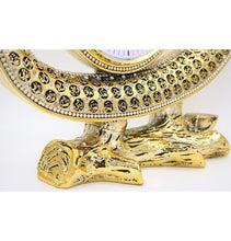 Load image into Gallery viewer, Islamic Table Decor Clock - Waw Tulip with 99 Names of Allah Gold
