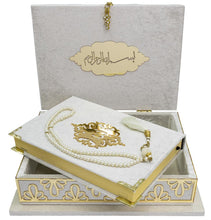 Load image into Gallery viewer, Holy Quran in Keepsake Velvet Gift Case - Ivory
