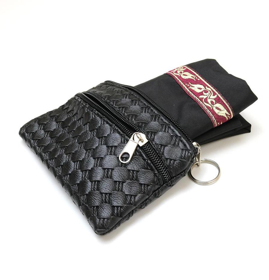 Pocket Travel Prayer Mat with Zippered Case - Black