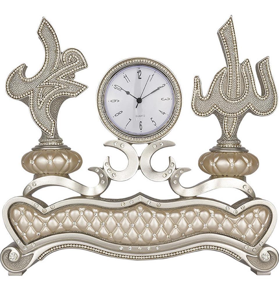 Islamic Table Decor Clock with Allah Muhammad