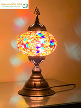 Load image into Gallery viewer, Mosaic Table Lamp- Multi-Color with Bronze Base
